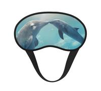 QGWDYYJQ Winter The Dolphin Printed Blackout Sleep Mask Soft Eye Mask Sleep Aid Eye Mask