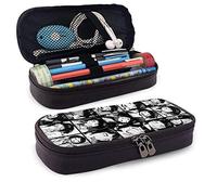 QiangQ Jirou Kyoka Ledermäppchen, Hochleistungs-Studententasche, Bleistiftetui, tragbares Federmäppchen für Schul- und Büromaterial