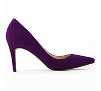 QIANKUN Sexy High Heels Damen Pumps 8 cm Mode Spitzer Absatz Damenschuhe Elegant Schwarz Rot Job Hochzeit Pumps Plus Size-Lila, 40