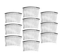 Qianly 10 Stück Haarkamm Haaraccessoires Bastelmaterial Schmuck DIY Legierung für Frauen Hochzeit Festliche Geschenke, Silber-