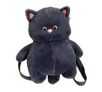 Qianly Katzen-Plüschtier-Rucksack, weiche Schultertasche für, und Outdoor, Grau