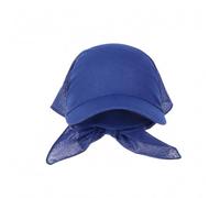 Qianly Kopftuch Bandana Mütze mit Modischem Turban Komfortabler Kapuze Und Breitem Schirm Aus Atmungsaktivem Polyester für Sonnenschutz Und Stilvolle Outfits, Blau