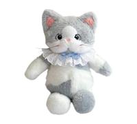 Qianly Süße Katze Stoffpack Tierbeutel Daypack Rucks für Kinder Haustierliebhaber Erwachsene Frauen, Weiß Grau