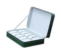 Qianly Uhrenetui Uhrenhalter Uhrenpräsentationskoffer Uhrenaufbewahrungscontainer Ausführung PU Und Flanell mit Reißverschluss Zur Aufbewahrung für Zuh, 10 Steckplätze