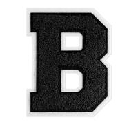 QianSiLi Buchstaben Zum Aufbügeln, Bügelflicken Schwarz Patches Zum Aufbügeln Für Hut Jacke Jeans Rucksäcke DIY Dekoration (11,45cm,Schwarz,B)