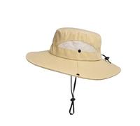 Qiantull Sonnenhut Unisex Herren Damen Outdoor Safari Hut UV Schutz Faltbar Wanderhut 2 in 1 Gartenhut Sommerhut Outdoor Atmungsaktiv Fischerhut Buschhut Sonnenhüte Fischerhüte Boonie HatKhaki