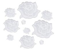 Qianyu 10 Stück Patches Zum Aufbügeln Bestickte Aufnäher Gestickt Patch Sticker 14 x 12 cm Blume Bügelflicken Bestickte für Hosen Jeans Hemden Kleidung Handarbeiten DIY T-Shirt (Weiß)