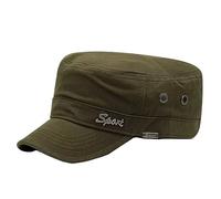 QICHEN Herren Army Military Cap Vintage Stil Cotton Baseballcap Armee Kappe Verstellbare Sport Sonnen Kappe (as3, Numeric, Numeric_56, Numeric_59, Armee grün)