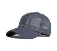 QICHEN Mesh Baseballcap Herren Basecap Sommer Sport Sonnenschutz Atmungsaktiv Kappe (hellgrau)
