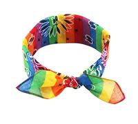 QIIIMSLSS Bandana Halstuch Unisex Hip Hop Regenbogen Haarband Halstuch Sport Handgelenk Wraps für Kopf Quadrat Schals Handkerc