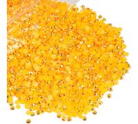 qiipii 5000pcs 4mm Topaz ab Harz Strassstresssteine ??fr Handwerk Topaz gelb Abback Jelly Strass Bulk SS16 Non-Hotfix Stones Diamonds Crystal