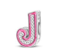 QIKAOLA 925 lettre en argent Sterling charmes A-Z Alphabet perles pour Pandora Bracelet et collier 26 lettres perles de charme pendentif fit pour les Bracelets européens collier pour femmes filles