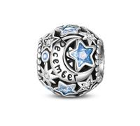 QIKAOLA 925 Sterling Silber Birthstone Charms Perlen Pandora Charms für Armbänder und Halsketten