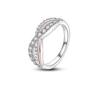 QIKAOLA 925 Sterling Silber Frauen Mond Stern Evil Eye Ring - Bunte Vintage Cubic Zirkonia Stapelbare Statement Ringe für Frauen Größe 6-9