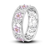 QIKAOLA 925 Sterling Silber Frauen Ringe: Mond Stern Evil Eye Bunte Vintage Cubic Zirkonia Stapelbare Statement Ringe für Frauen Größe 6-9