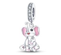 QIKAOLA Charm Anhänger für Frauen 925 Sterling Silber für Armband Charms Beads geeignet für Pandora Armband und Halskette, kompatibel mit europäischen Armbänder für Mädchen