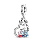 QIKAOLA Charm Anhänger für Frauen 925 Sterling Silber für Armband Charms Beads geeignet für Pandora Armband und Halskette, kompatibel mit europäischen Armbänder für Mädchen