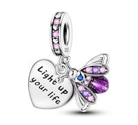 QIKAOLA Charm Anhänger für Frauen 925 Sterling Silber für Armband Charms Beads geeignet für Pandora Armband und Halskette, kompatibel mit europäischen Armbänder für Mädchen