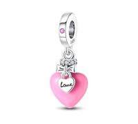 QIKAOLA Charm Anhänger für Frauen 925 Sterling Silber für Armband Charms Beads geeignet für Pandora Armband und Halskette, kompatibel mit europäischen Armbänder für Mädchen