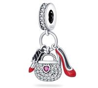 QIKAOLA Charm Anhänger für Frauen 925 Sterling Silber für Armband Charms Beads geeignet für Pandora Armband und Halskette, kompatibel mit europäischen Armbänder für Mädchen
