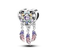 QIKAOLA Charm Anhänger für Frauen 925 Sterling Silber für Armband Charms Beads geeignet für Pandora Armband und Halskette, kompatibel mit europäischen Armbänder für Mädchen