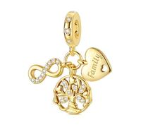 QIKAOLA Gold anhänger für Pandora-Armbänder S925 Sterlingsilber Hund/Löwe/Tiere Anhänger für Frauen