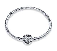 QIKAOLA S925 Silber Pandora Armbänder für Frauen Snake Chain Armbänder passt für Pandora Charms