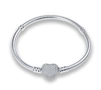 QIKAOLA S925 Silber Pandora Armbänder für Frauen Snake Chain Armbänder passt für Pandora Charms