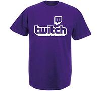 QILIJING Twitch Tv Men T-Shirt - Purple Gaming Top Gamer Tee Fathers Day Sports Fan Gifts Size 3XL