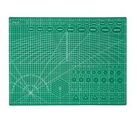 QILZO® Schneidebrett, A2, doppelseitig, 3-lagig, zum Nähen und Basteln, Schneideunterlage für Patchwork, Cutting Matte, Grün (60 x 45 cm)