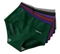 QINCAO Unterhosen Damen, Hohe Taille 6er Pack aus Baumwolle,Atmungsaktiv