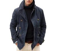 Qinvern Herren Einfache Einfarbige Zweireiher Jacke Lose Bequeme Lässige Vielseitige europäische und amerikanische Langarmjacke M