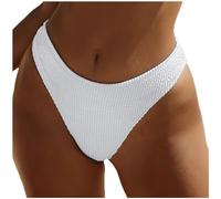 QIUhhpuy Bikinihose Damen Sexy Thong Bikini Hose Damen Bademode High Waist Bikinihose Brazilian Hoher Beinausschnitt Tanga Bikini Slip Swim Bottom Retro Beachwear Unterteil Badehose