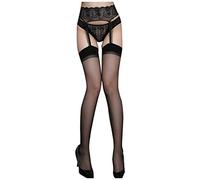 QIUhhpuy Damen Strapsstrümpfe mit Spitze Strumpfhose mit Gürtel Strapsen Strümpfe für Strumpfgürtel und Hosenträger Spitze-Strapsen-Halter mit Strümpfen Strumpfband/Strapsgürtel