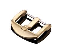 QIULKU Dornschließe,Faltschließe Bronze Uhrenschnalle Damen Herren 18mm 20mm 22mm 24mm Massivkupfer Armband Schließe Strap Zubehör(Style 2,18mm)