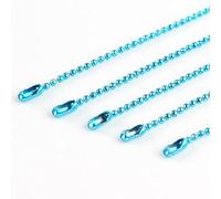 QIUMING 10 Stück Bunte Kugelketten für selbstgemachte Halsketten, Schmuckherstellung, 1,5 mm Perlen, Kugelkette, Halskette mit Anschlüssen, 68 cm