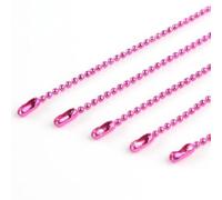 QIUMING 10 Stück Bunte Kugelketten für selbstgemachte Halsketten, Schmuckherstellung, 1,5 mm Perlen, Kugelkette, Halskette mit Anschlüssen, 68 cm