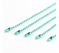 QIUMING 10 Stück Bunte Kugelketten für selbstgemachte Halsketten, Schmuckherstellung, 1,5 mm Perlen, Kugelkette, Halskette mit Anschlüssen, 68 cm