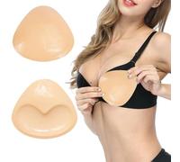 QIUMING Silikon-BH-Pads Silikon BH Einlagen BH Pads Selbstklebende Push Up Brustvergrößerer Selbstklebend BH Einlagen Brust-Push-up-Pads für Bikini Badeanzüge (beige)