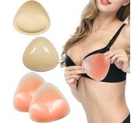 QIUMING Silikon-BH-Pads Silikon BH Einlagen BH Pads Selbstklebende Push Up Brustvergrößerer Selbstklebend BH Einlagen Brust-Push-up-Pads für Bikini Badeanzüge (Hautfarbe)