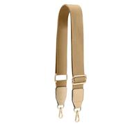 QIUTIMIY Canvas Adjustable Replacement Bag Strap, Wide Shoulder Bag Belt with Metal Swivel Hooks for Messenger Bag Crossbody Handbag(Leather-Light Brown)