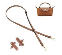 QIUTIMIY Leder-Handtaschengurt, Ersatz-Schultertaschengurte für Longchamp-Geldbörsen, Verstellbarer Crossbody-Schultergurt(Braun，Zubehör)