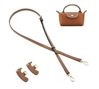 QIUTIMIY Leder-Handtaschengurt, Ersatz-Schultertaschengurte für Longchamp-Geldbörsen, Verstellbarer Crossbody-Schultergurt(Braun)