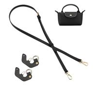 QIUTIMIY Schultergurt für Longchamp Tasche Damen,Leder Riemen Taschengurt für Mini Bag(Schwarz，Gold)
