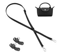 QIUTIMIY Schultergurt für Longchamp Tasche Damen,Mini Bag Taschengurt Gurt Verlängerung(Schwarz,Silber)