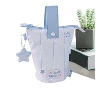 Qiwieod Federmäppchen Stifthalter Box Organizer, Federmäppchen für Kinder Mädchen,Kreative Plüsch-Stern-Accessoire-Bleistifttasche | Abnehmbarer Griffriemen, Stifthalter mit großem Fassungsvermögen