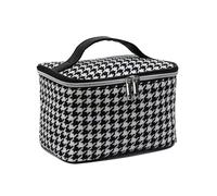 QIXCOZTI Tragbare Reise-Kulturbeutel, für Damen und Herren, wasserdicht, kariert, Kosmetiktasche, Badezimmer-Aufbewahrungstasche, Aufbewahrungstasche für Pinsel, Shampoo, Toilettenartikel, Zubehör