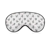 Qjjinxior Augenmaske aus glattem Stoff, niedliches Huhn, Schlafmaske, Schlafmaske mit verstellbarem Kopfband für Männer, Frauen