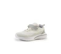 QJOY Kinder Turnschuhe Jungen Mädchen Klettverschluss Atmungsaktiv Sportschuhe Hallenschuhe Laufschuhe Sneaker Fitnessschuhe Outdoor Grau 28EU