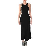 QKEPCY Ärmelloses Kleid Damen Sommerkleid Racerback Bodycon Maxikleid Elegant Stretch Kleider Cocktailkleid Knielang Partykleid Abendkleid Casual Baumwolle Summer Dress